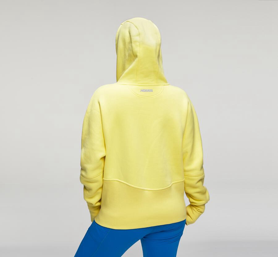 Hoka One One Hoodie Womens Yellow - Performance - 20956EDZV